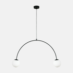 Lampa wisząca 2 kule czarna NOVA