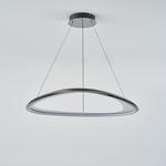 Závěsné LED svítidlo GETAFE 85 cm chrom černá