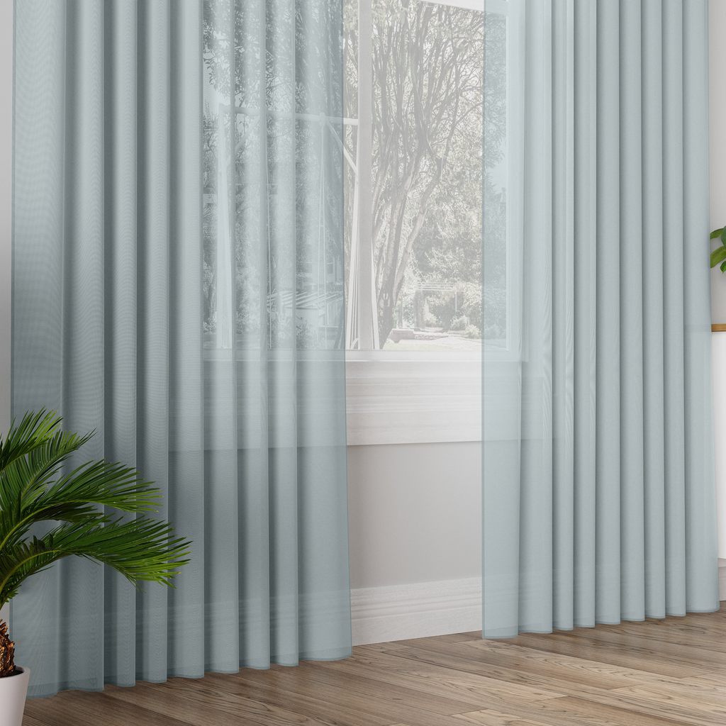 Závěs do obývacího pokoje BASIC 145x300 cm pastelově tyrkysový