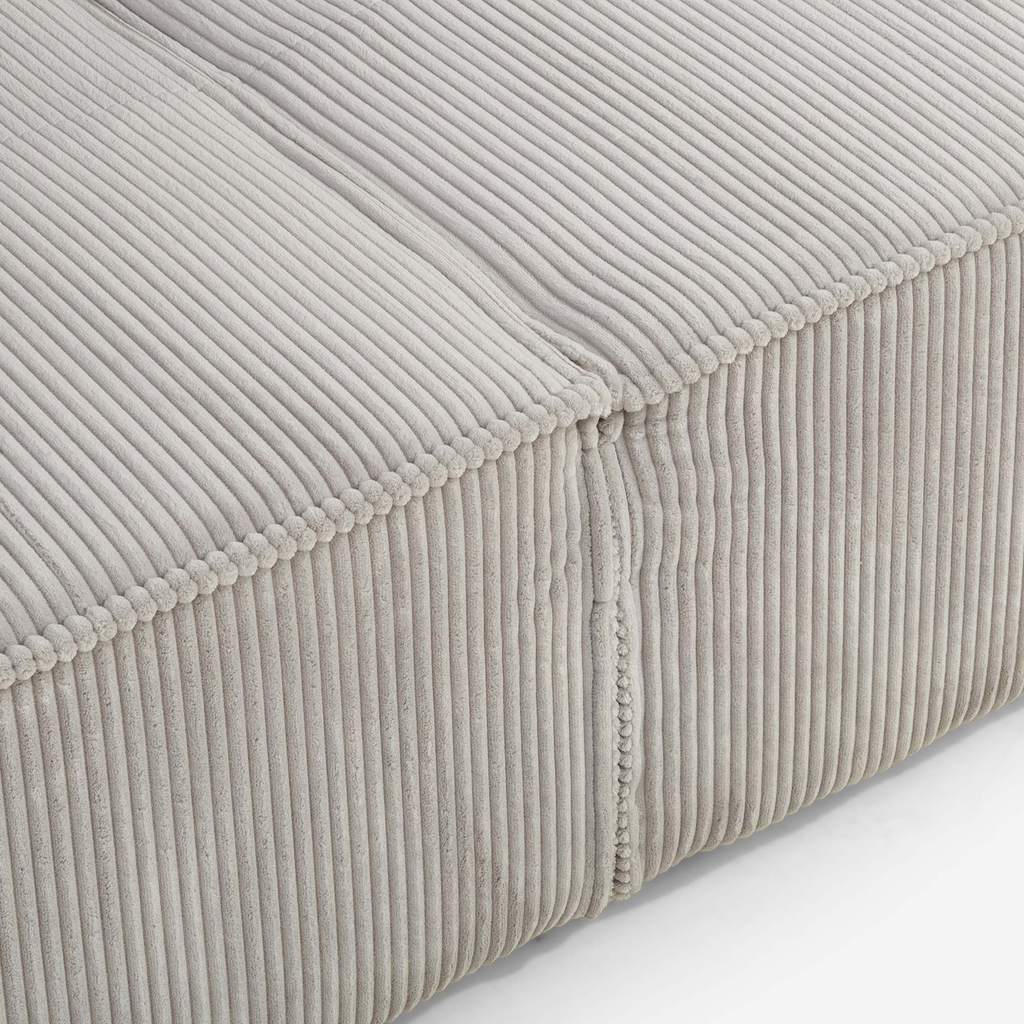 Manšestrová dvoumístná rozkládací pohovka LUSO levá