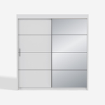 Zrcadlová skříň s posuvnými dveřmi 200 cm OTIS bílá