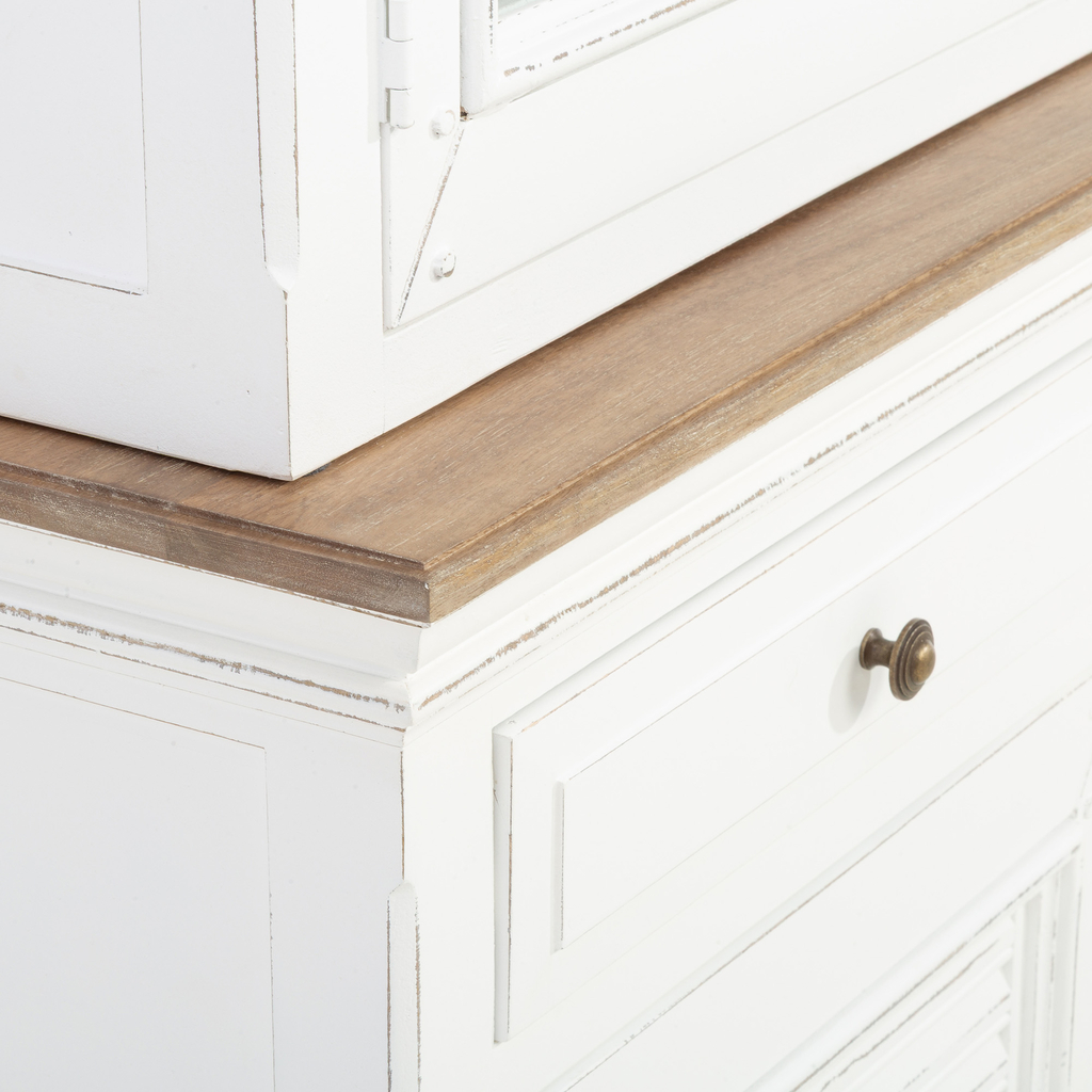 Rustikální vitrína starý ořech ALVERA 110 cm