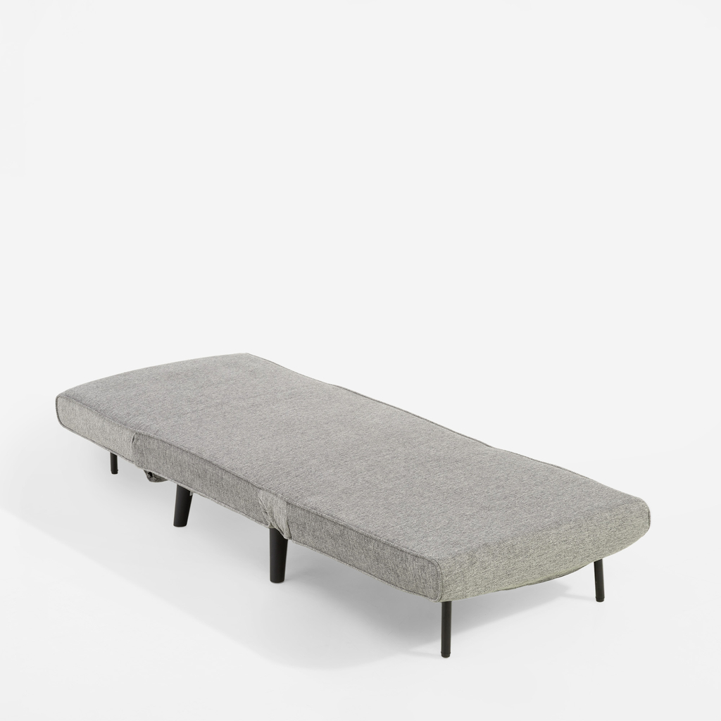 Rozkládací čalouněné křeslo šedé LAVILLA