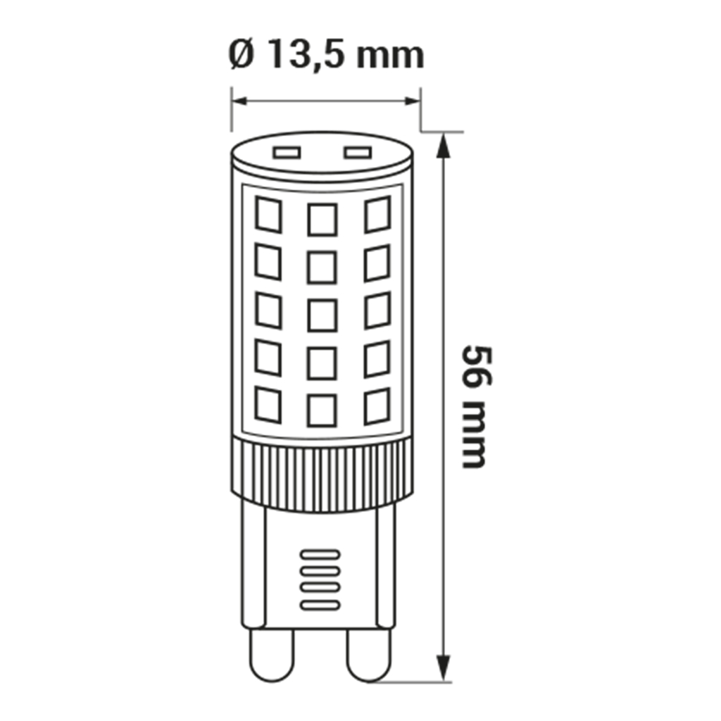 LED žárovka G9 4 W teplá barva ORO-G9-PREMIUM-4 W-WW