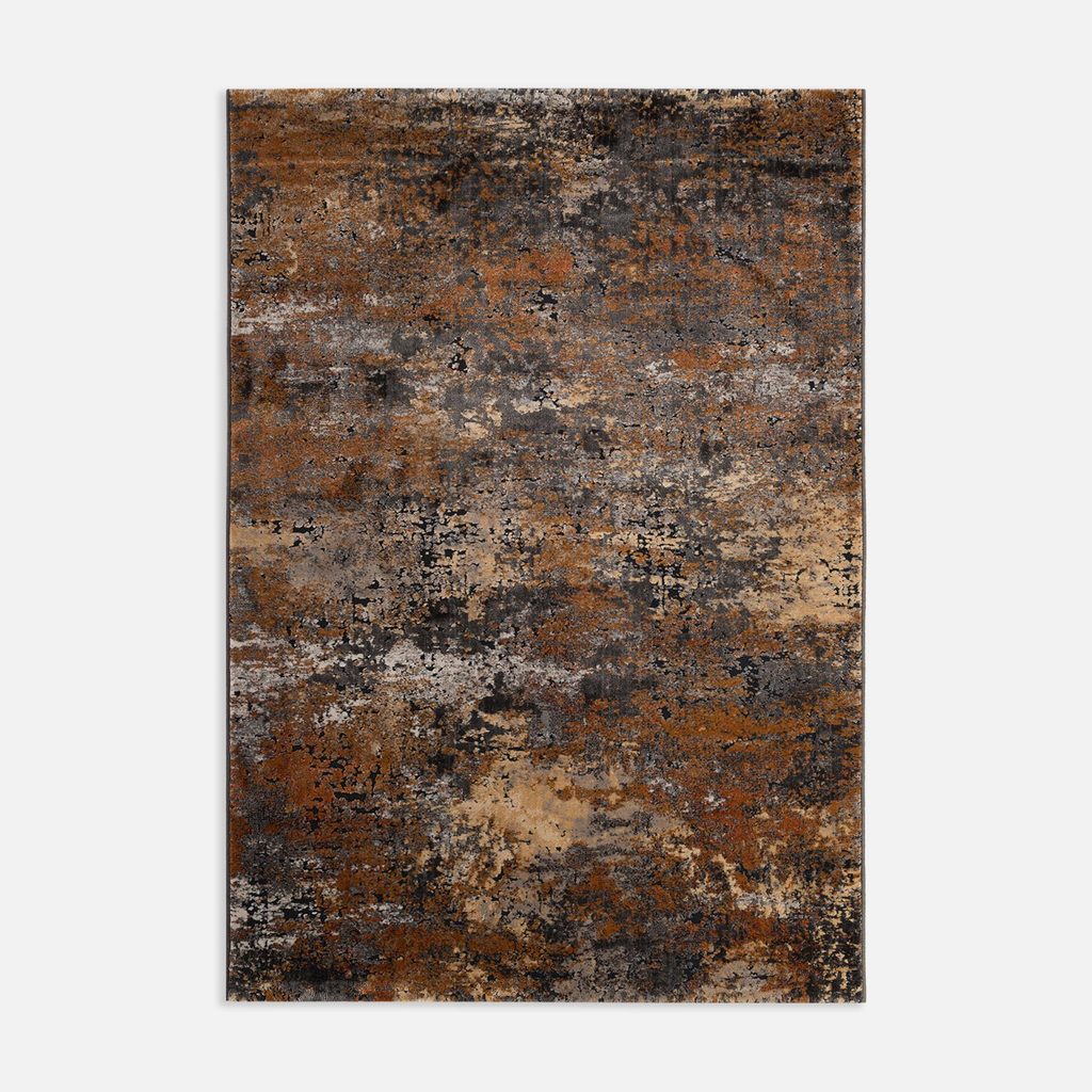 Abstraktní koberec šedo-červenohnědý NOVANTA 200x290 cm