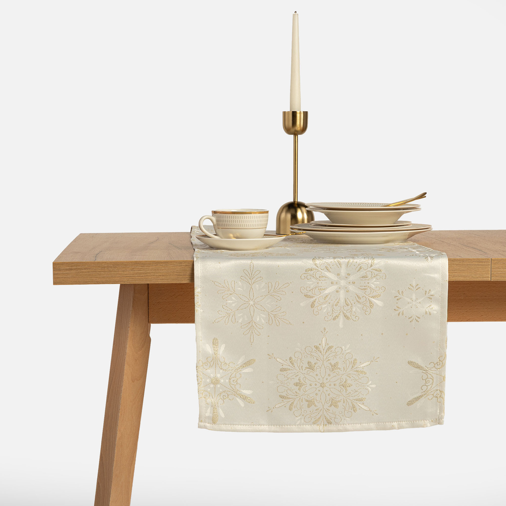Běhoun na stůl krémový GLORIA 40x120 cm