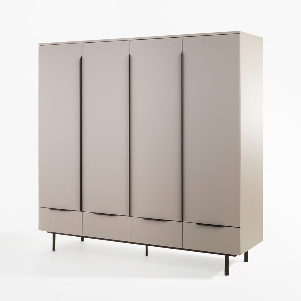 Šatní skříň se zásuvkami cappuccino DAMIEN