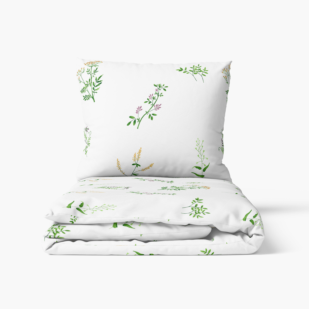 Bavlněné povlečení s motivem lučních květin COTTAGE HOME 220x200 cm