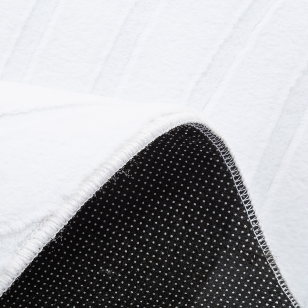 Koberec geometrický MALAGA 3D bílý, 160x230 cm