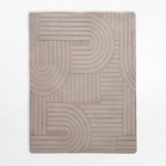 Geometrický koberec MALAGA 3D, taupe, 120x160 cm