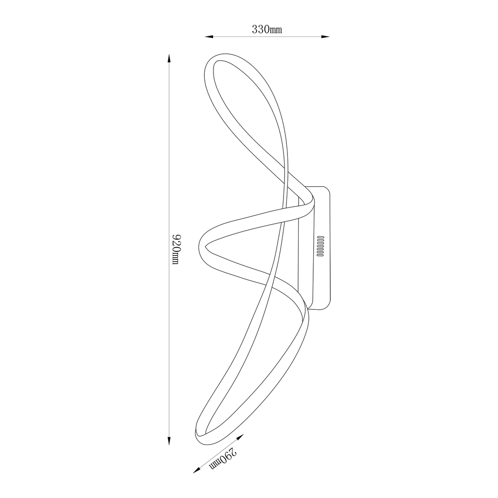 Sufitowy model lampy FERMI w minimalistycznym stylu z ciekawym złotym wykończeniem.