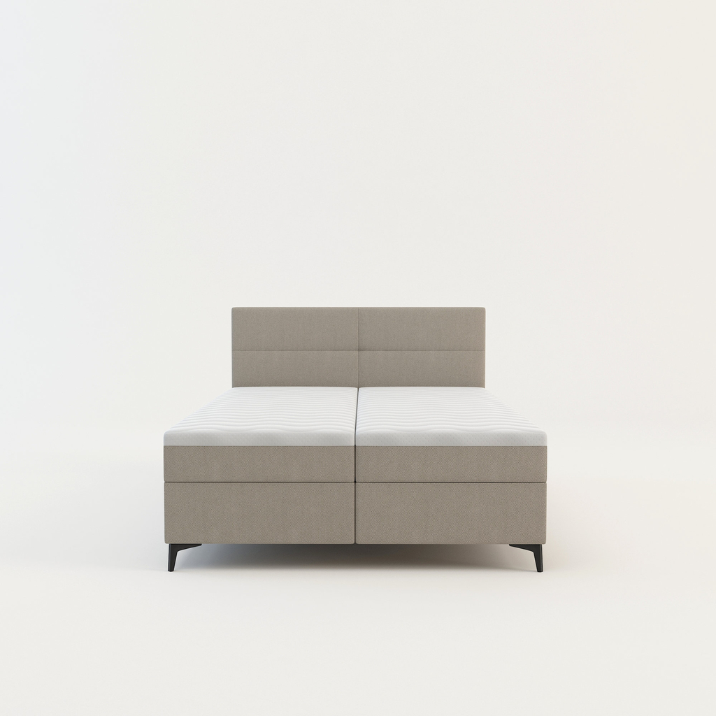 Béžová postel boxspring MARY 140x200 cm