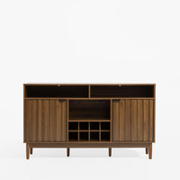 Komoda s regálem na víno a skleničky TURRO