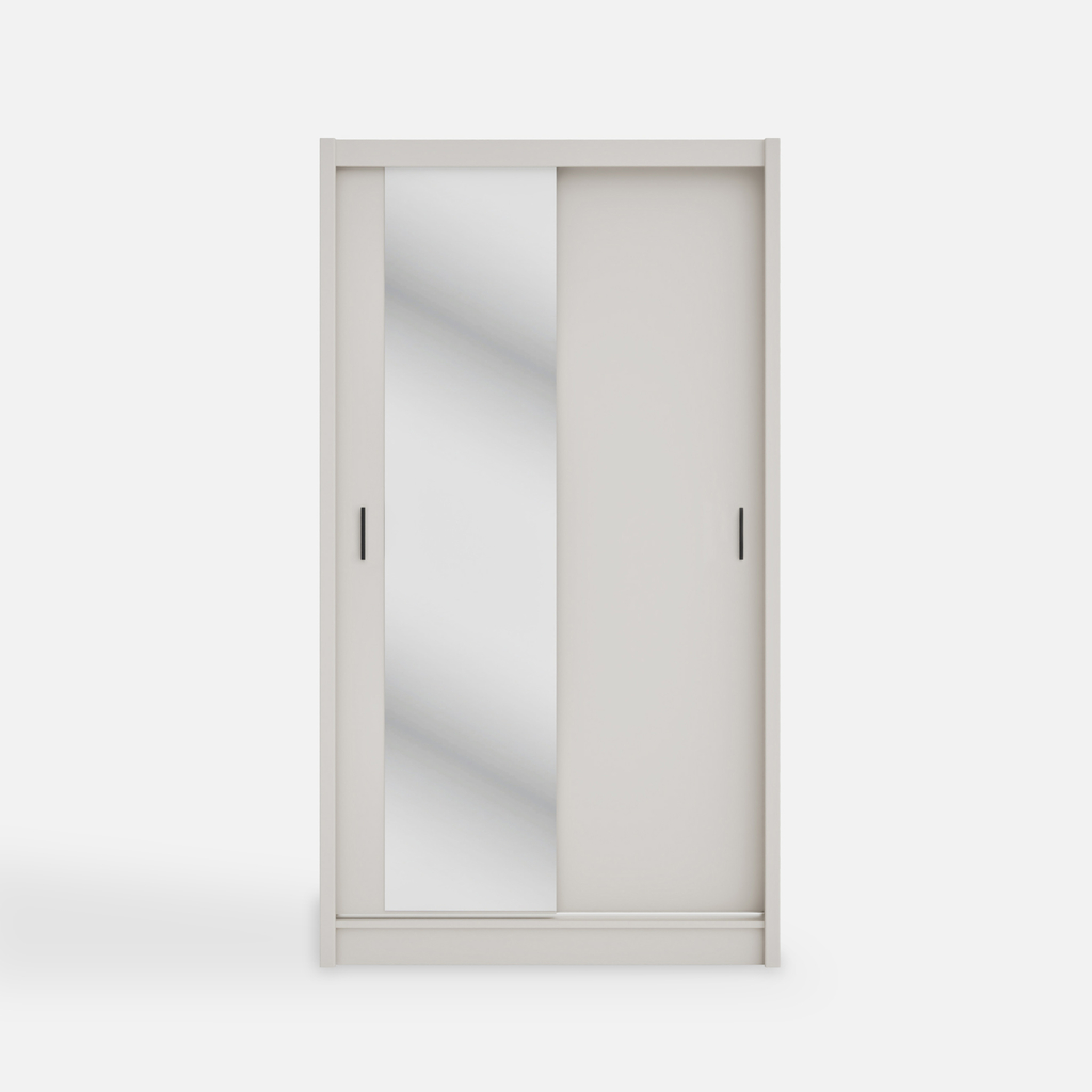 Šatní skříň se zrcadlem NESS 120 cm kašmír