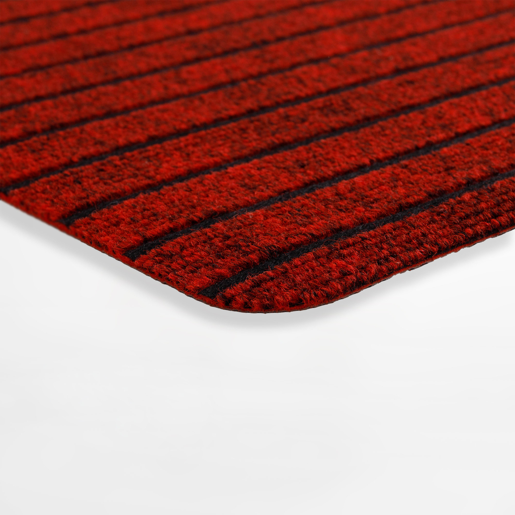 Rohožka na boty STRIPES, červená, 40x60 cm
