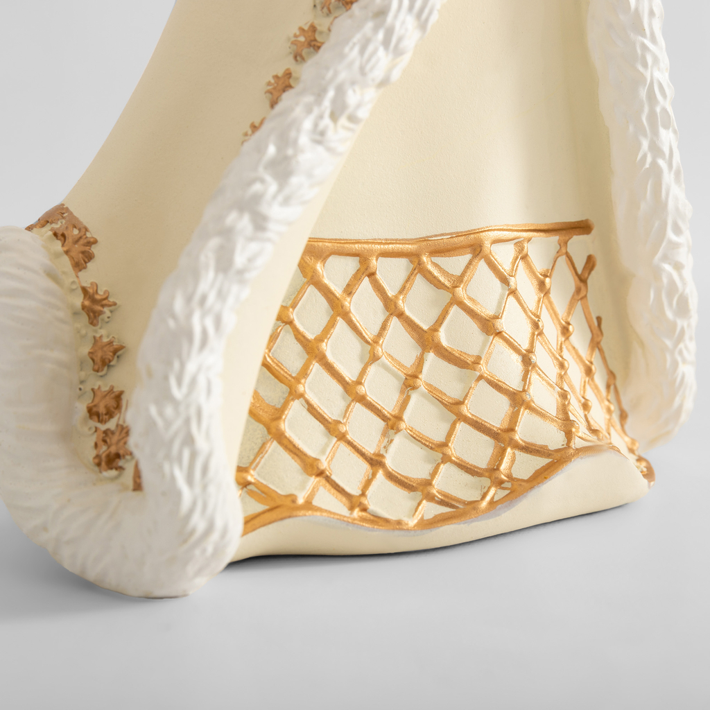 Vánoční dekorace Mikuláš bílo-zlatý