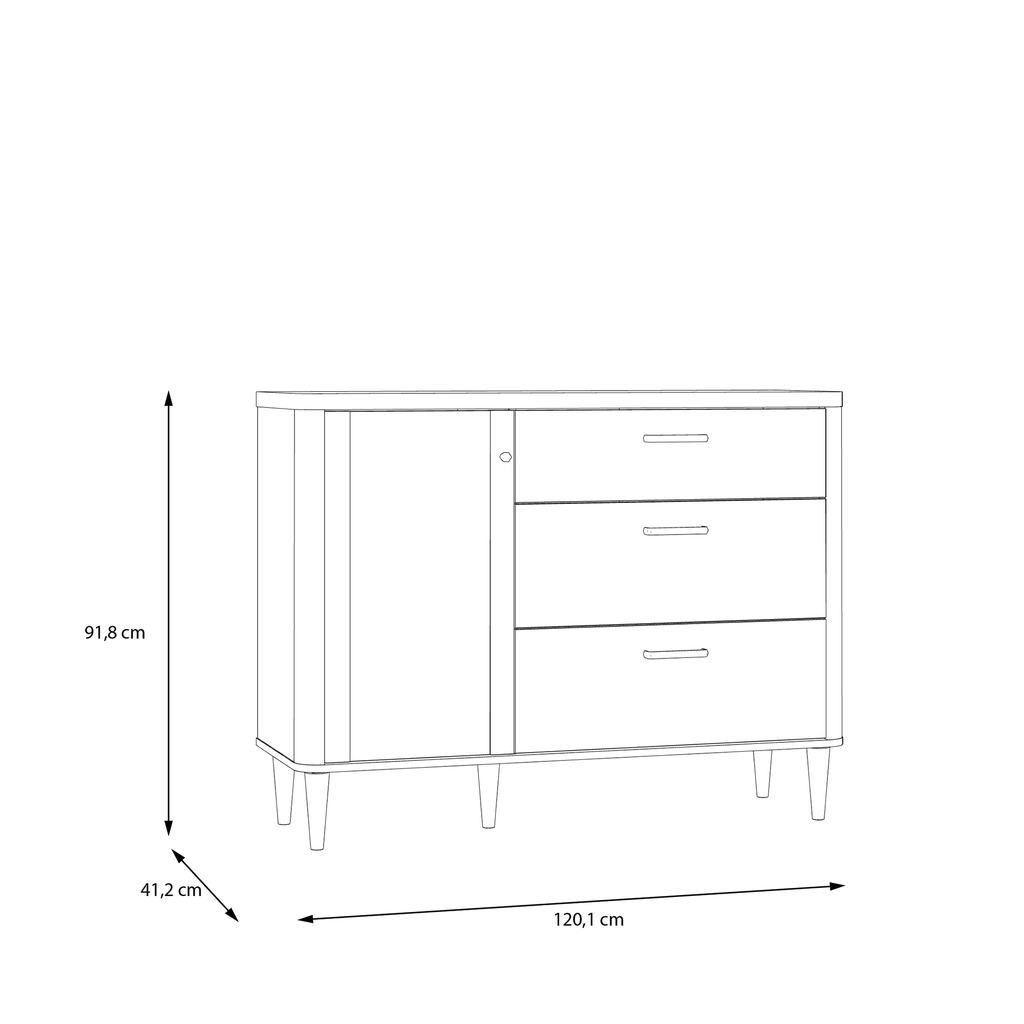 Komoda se zásuvkami LACETTI 120 cm