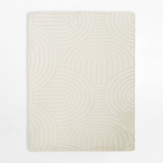 Koberec geometrický MALAGA 3D krémový, 160x230 cm