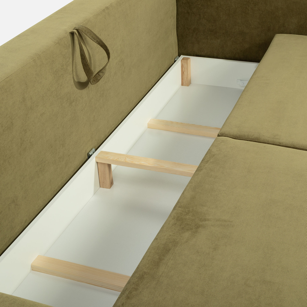 Trojmístná rozkládací pohovka MOSKA olivová