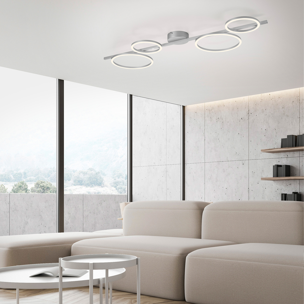 Stříbrné LED stropní svítidlo MINI RITUS