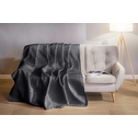 FERN prošívaný přehoz na postel v šedé barvě 200 x 220 cm