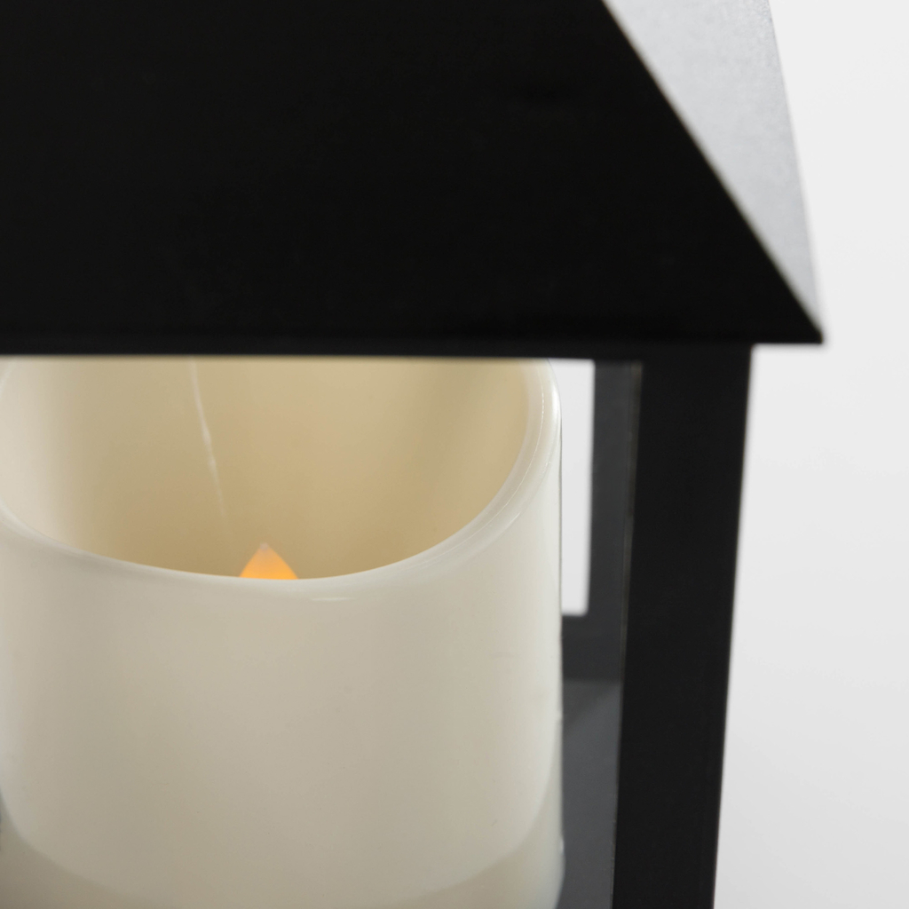 LED lucerna černá 23 cm