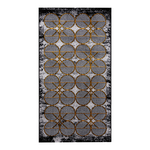 Koberec se zlatým kruhovým vzorem GRANDE 80 x 150 cm