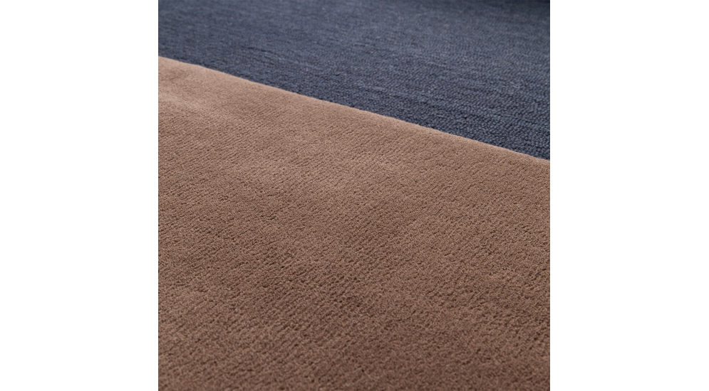 Vlněný koberec do obývacího pokoje ELEMENTS hnědo-tmavomodrý 200x290 cm