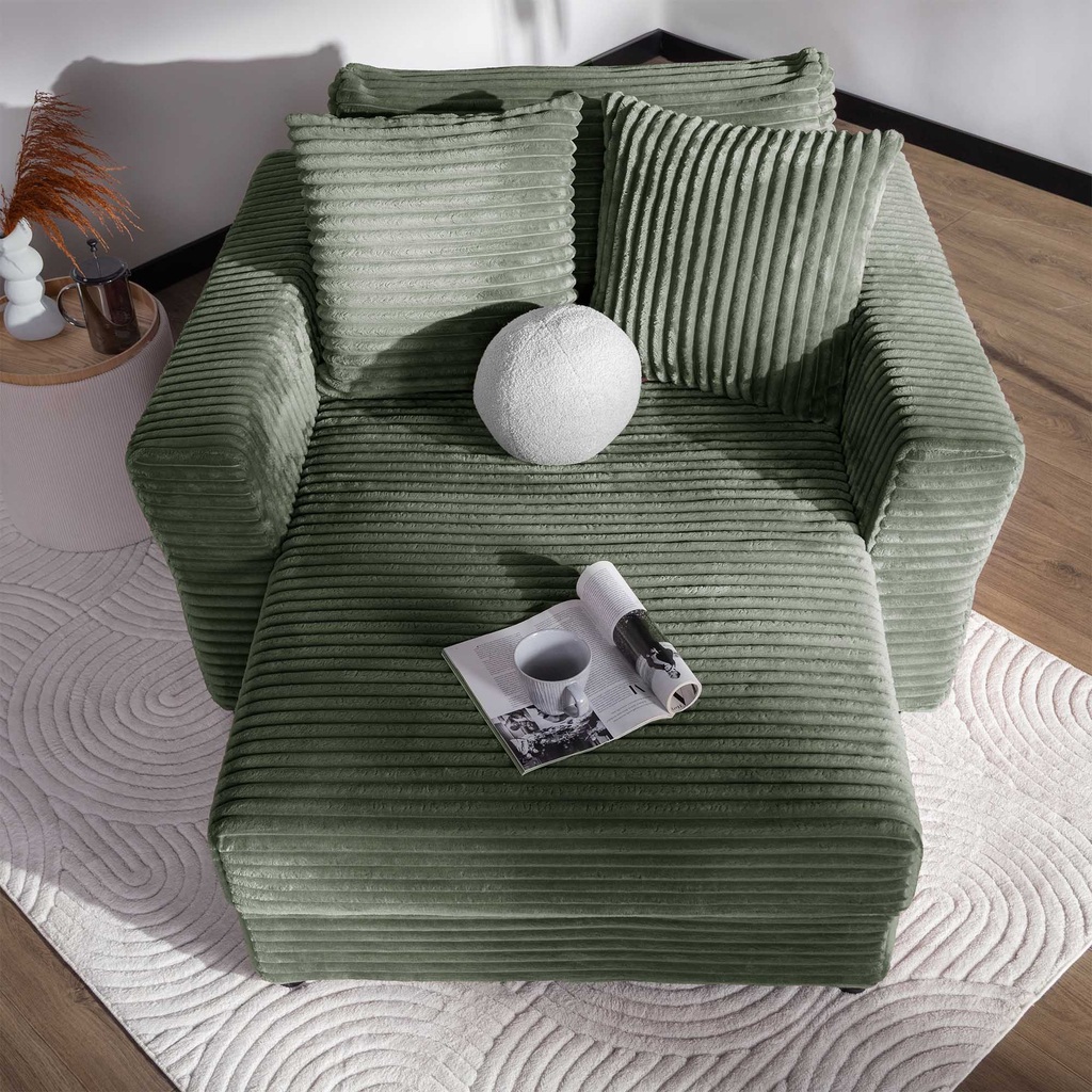 Křeslo loveseat zelené NOEMI