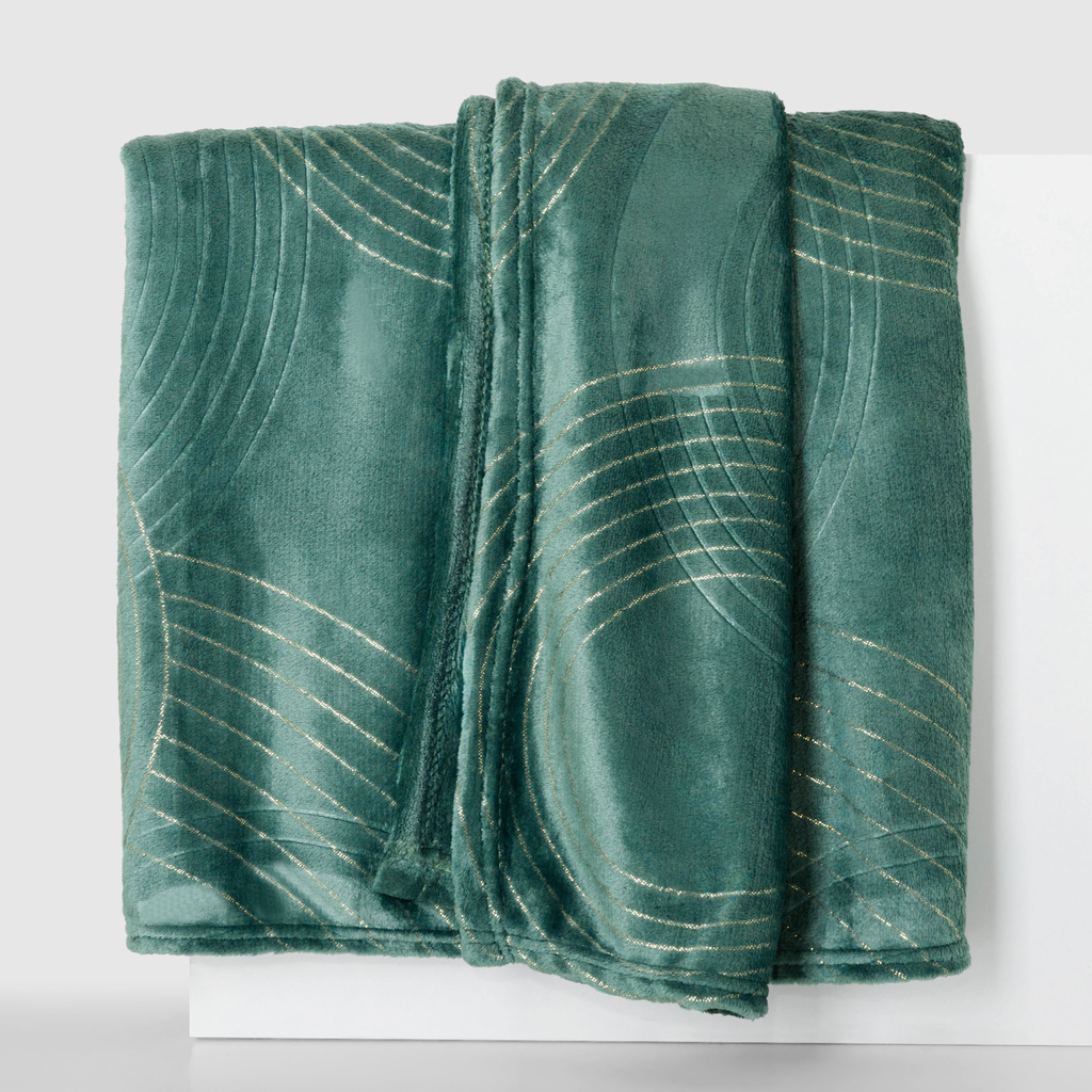 Tmavě zelená deka CHEVAL 130x160 cm