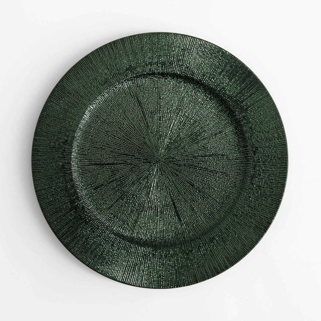 Dekorační zelený talíř 33 cm