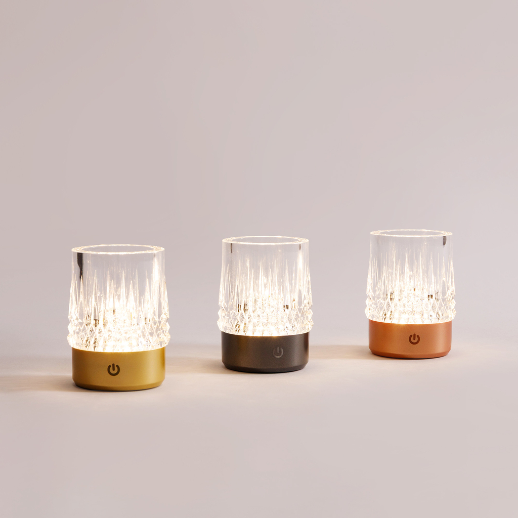 Stolní LED lampa IP44 CRYSTAL černá