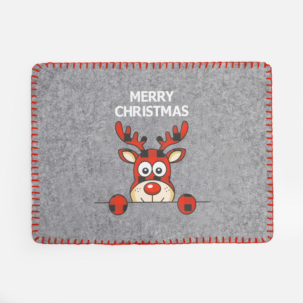 Podložka na stůl MERRY CHRISTMAS 40x30 cm šedá