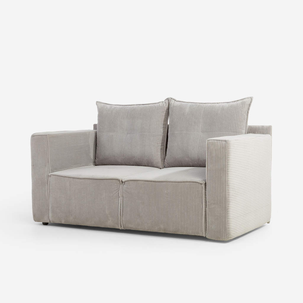 Manšestrová dvoumístná rozkládací pohovka LUSO levá