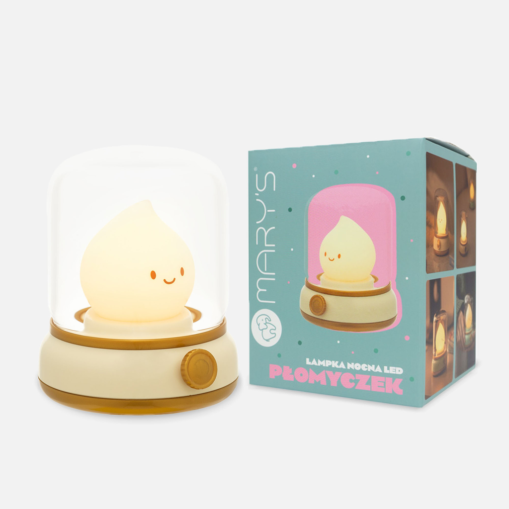 Noční LED lampička MARY'S žlutý PLAMÍNEK