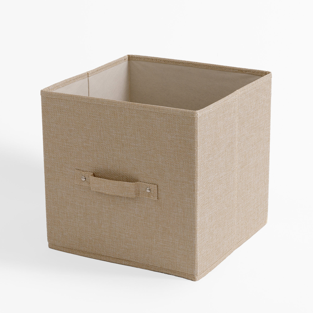 Skládací úložný box 28x28x28 cm, béžový