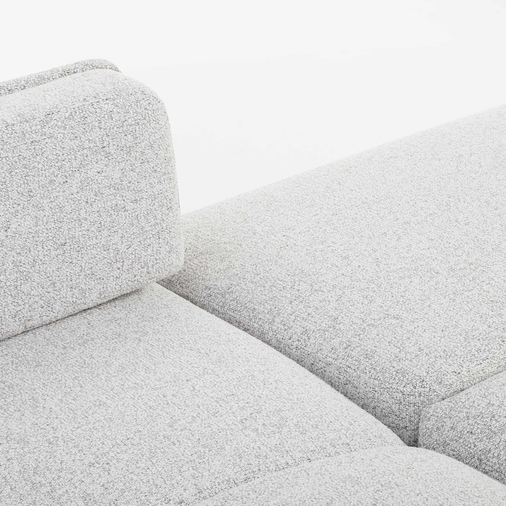 Rozkládací rohová sedačka šedá melírovaná BIANCO O levá