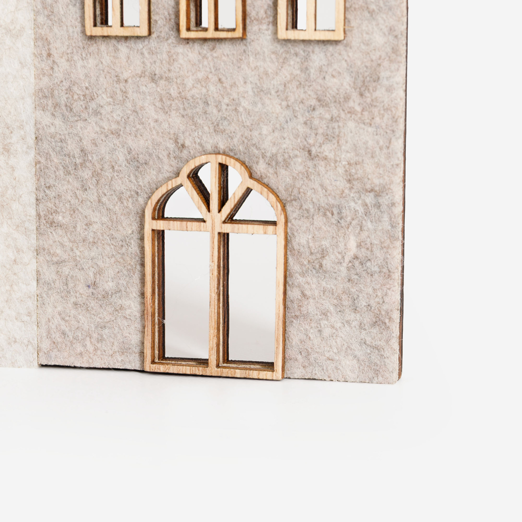 Dekorace DOMKY 48,5x20,5 cm