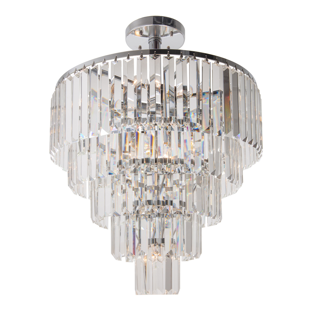Chromované stropní svítidlo v glamour stylu AMEDEO 50 cm