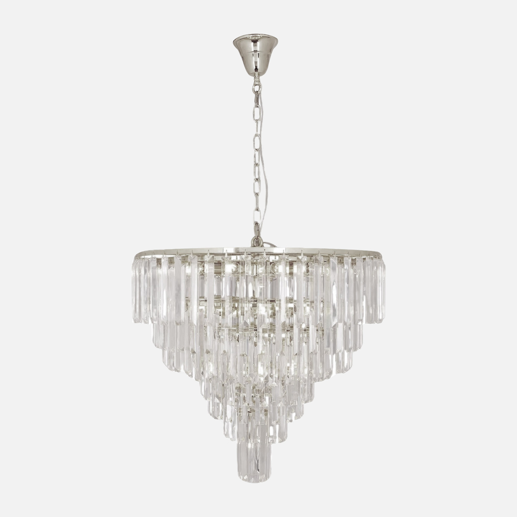 Chromované závěsné svítidlo VERSAILLES v glamour stylu