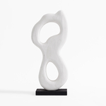 Bílá dřevěná dekorativní figurka 38 cm