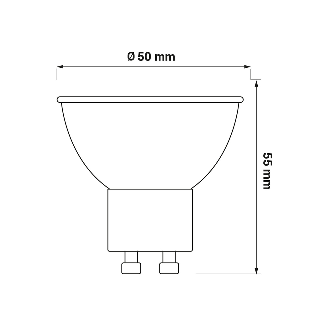 LED žárovka GU10 8 W teplé barvy ORO-GU10-HERA-8 W-II