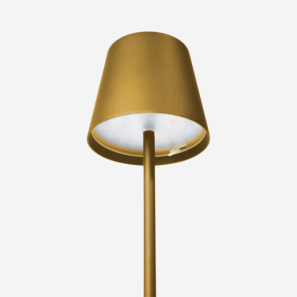 Stolní LED lampa IP44 zlatá PTL44GL