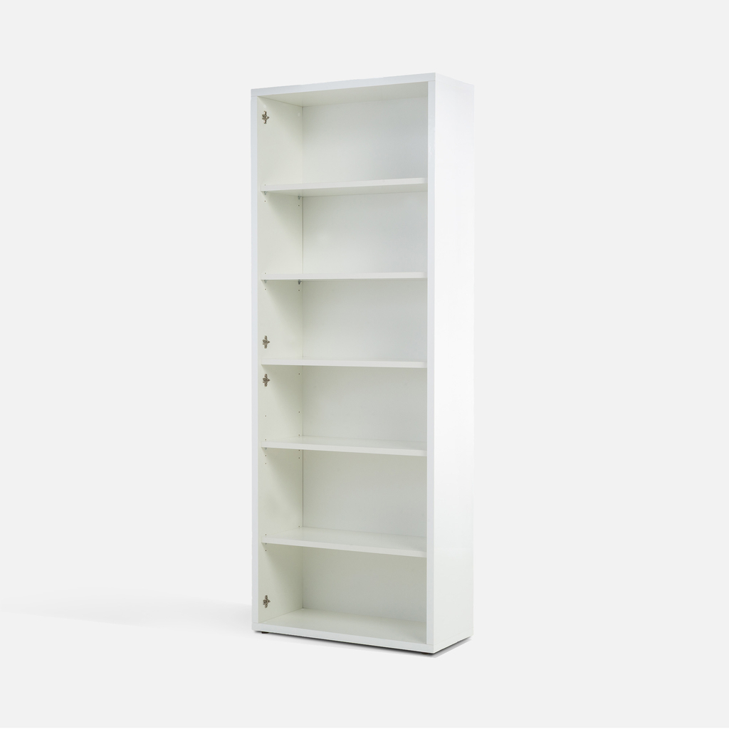 Vysoká knihovna DISEGNO WHITE OFFICE bílý lesk