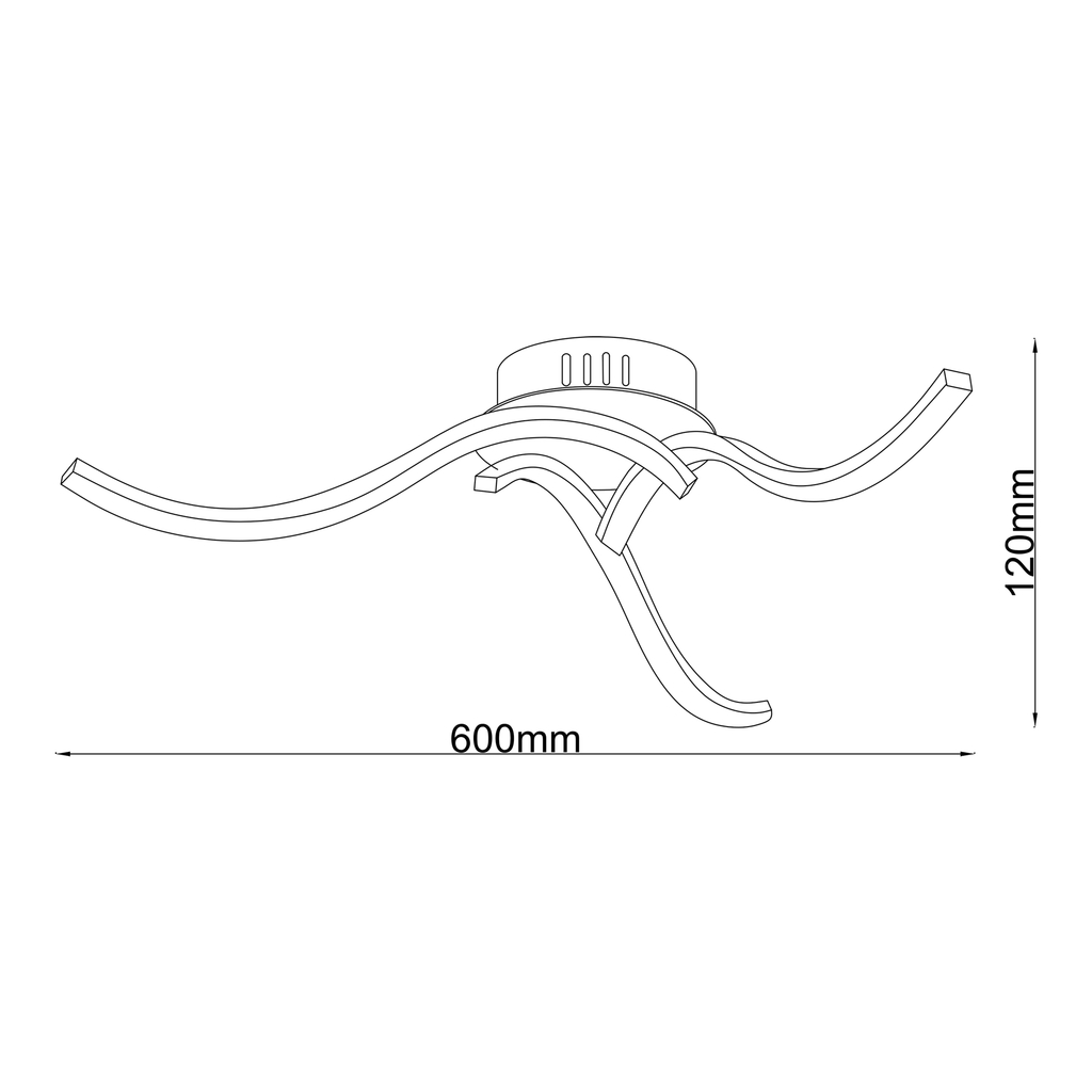 Stropní LED svítidlo chrom FOCUS 3
