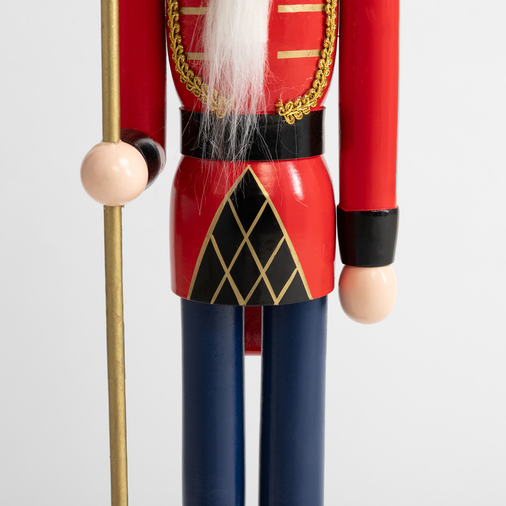 Figurka červeno-modrá LOUSKÁČEK 81 cm