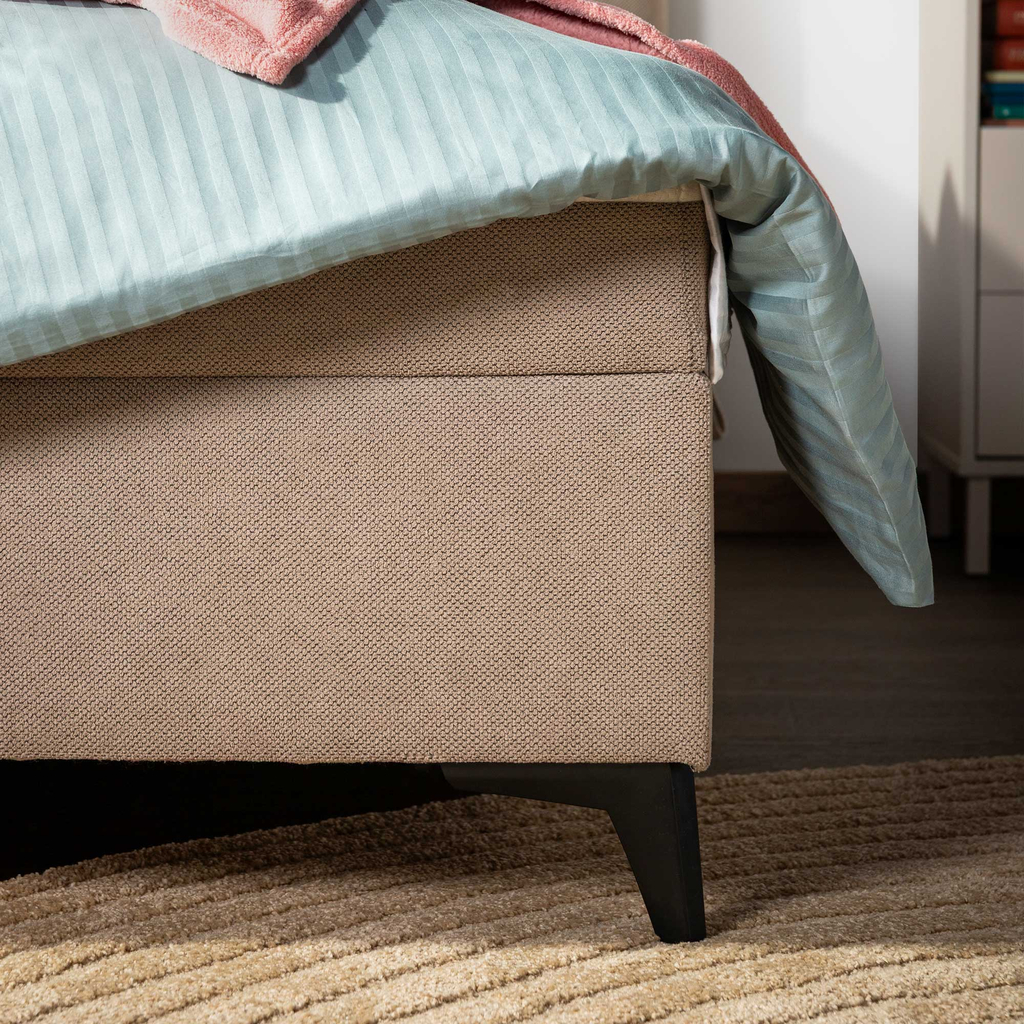 Béžová postel boxspring MARY 120x200 cm