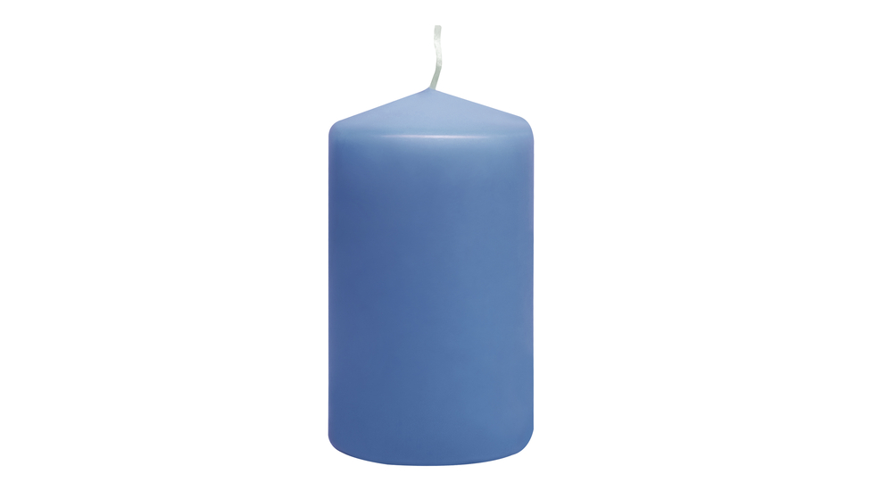 Modrá dekorativní svíčka 6x10 cm