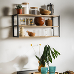 Široká police v industriálním stylu LEMONIG