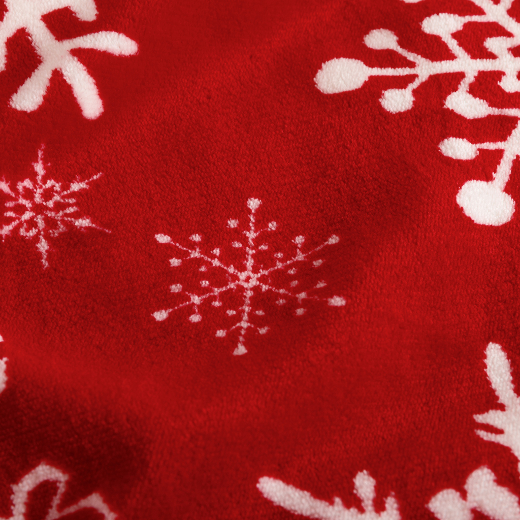 Vánoční deka se sněhovými vločkami SHERPA 150x200 cm